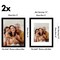 Americanflat Picture Frame with Mat - Photo Frame for Wall Display - Shatter Resistant Glass - Adjustable Hanging Hardware - Includes Easel - Black